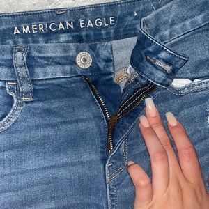 (4) Ne(x)t Level Stretch Ripped Skinny Jeans Medium awash Blue